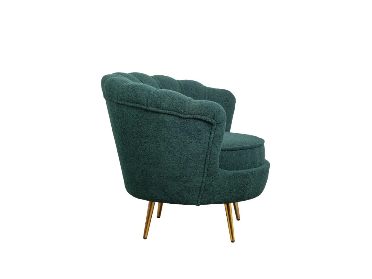 Низкое кресло ракушка Pearl зеленый Boucle 970207  - фото 3