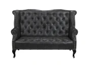 Кожаный дизайнерский диван лофт Royal Sofa Black