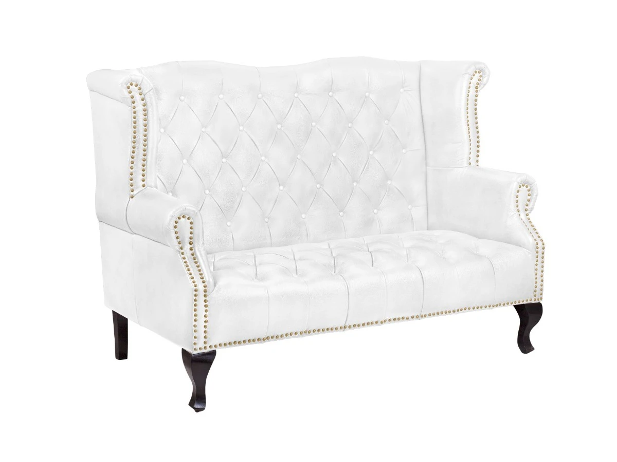 Кожаный дизайнерский диван лофт Royal Sofa White 970337