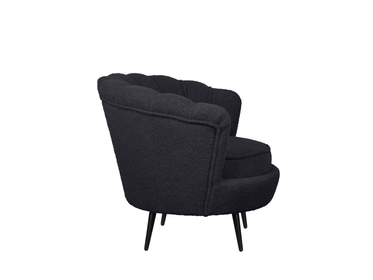 Низкое кресло ракушка Pearl Black Boucle 970399  - фото 3