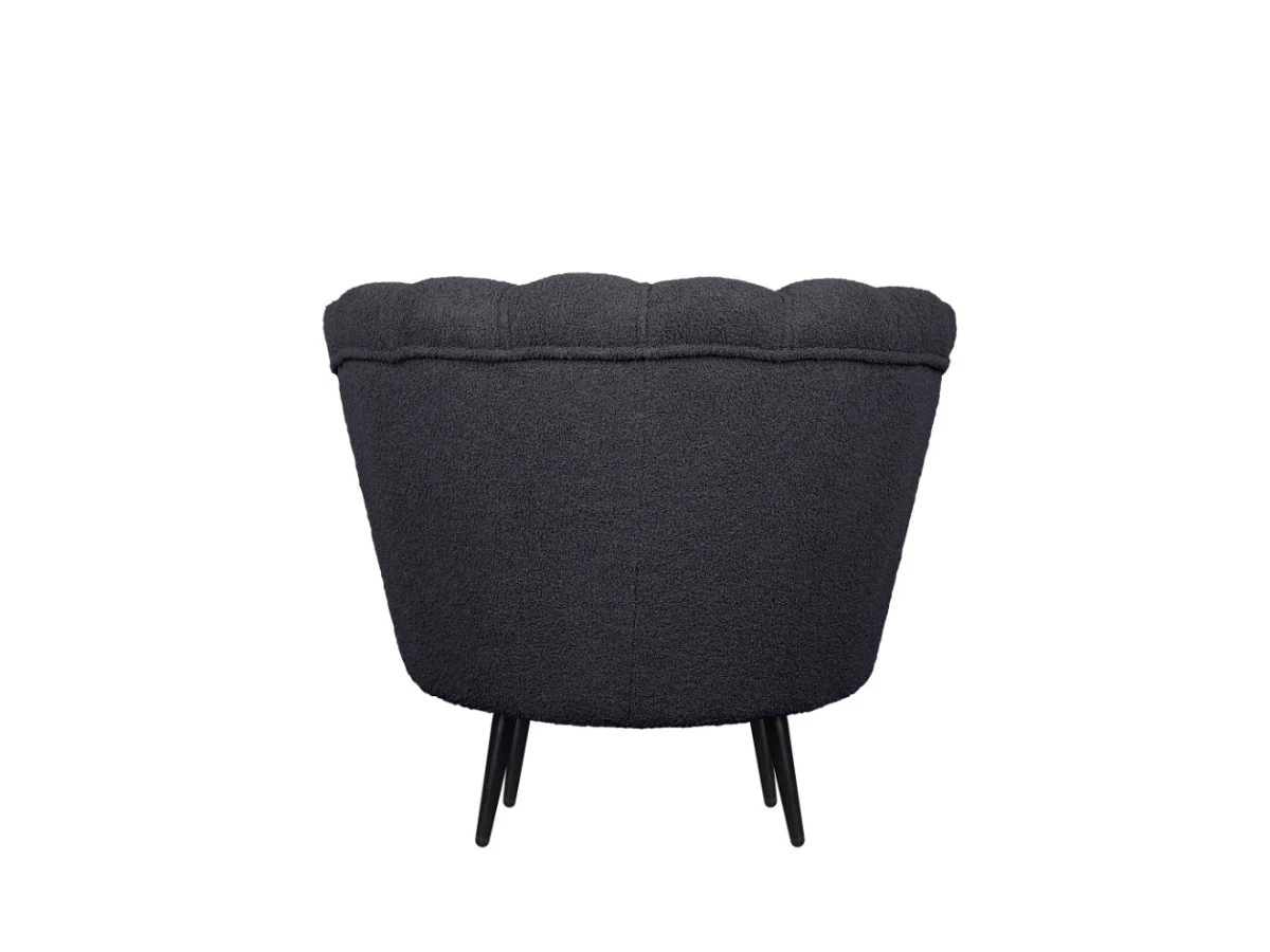 Низкое кресло ракушка Pearl Black Boucle 970399  - фото 4
