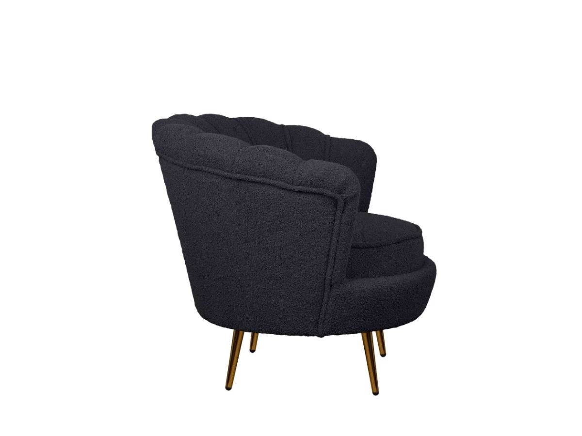 Низкое кресло ракушка Pearl Black Boucle 970411  - фото 3