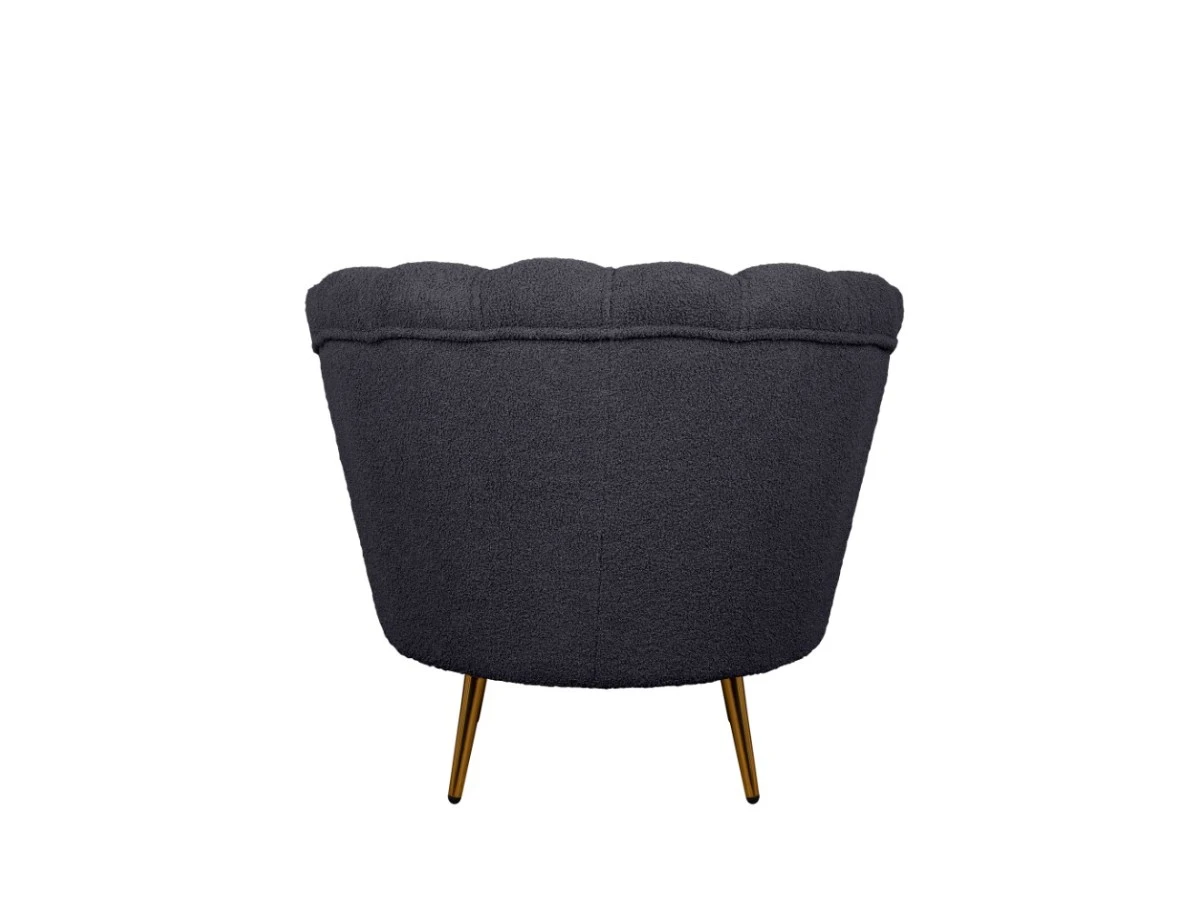 Низкое кресло ракушка Pearl Black Boucle 970411  - фото 4