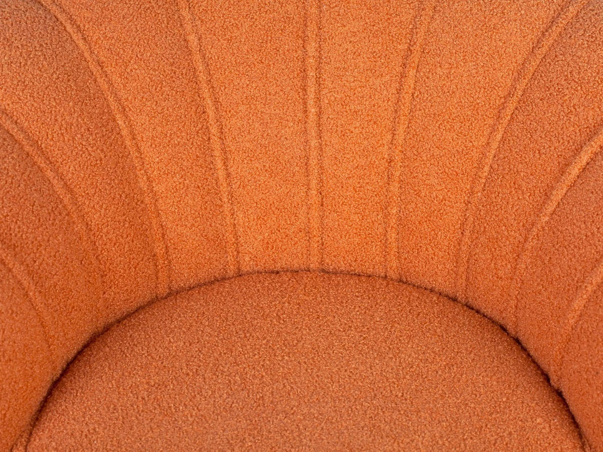 Низкое кресло ракушка Pearl Orange Boucle 970529  - фото 6