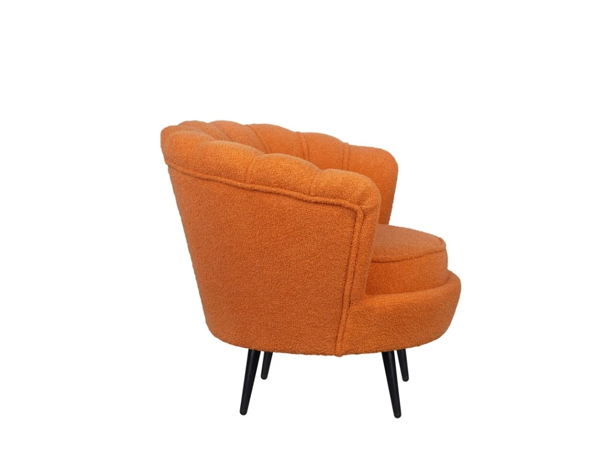 Низкое кресло ракушка Pearl Orange Boucle 970529  - фото 3