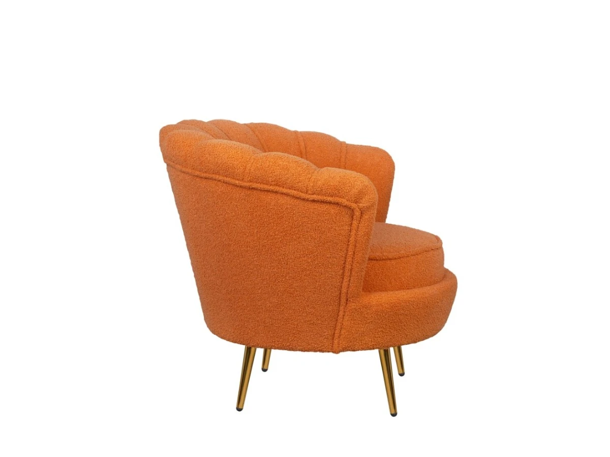 Низкое кресло ракушка Pearl Orange Boucle 970534  - фото 3