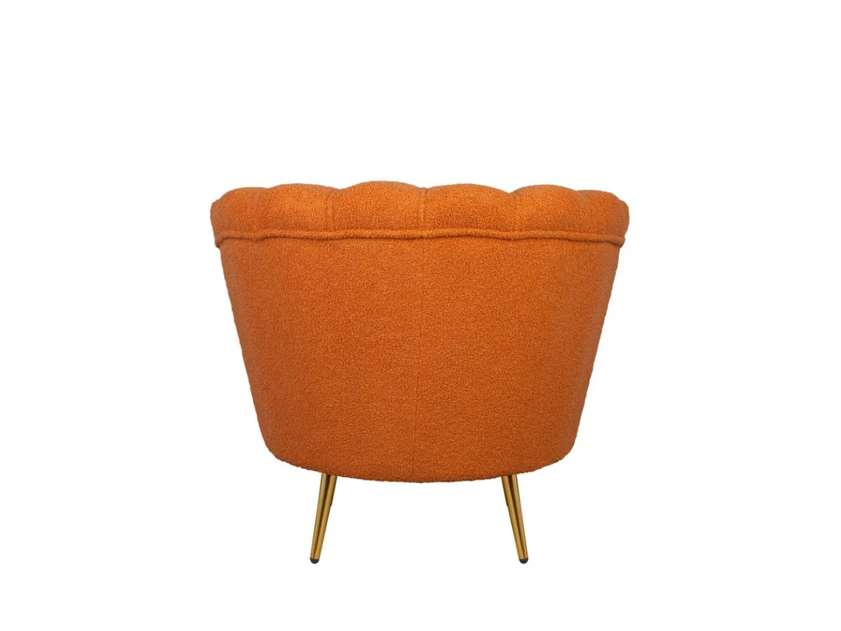 Низкое кресло ракушка Pearl Orange Boucle 970534  - фото 4