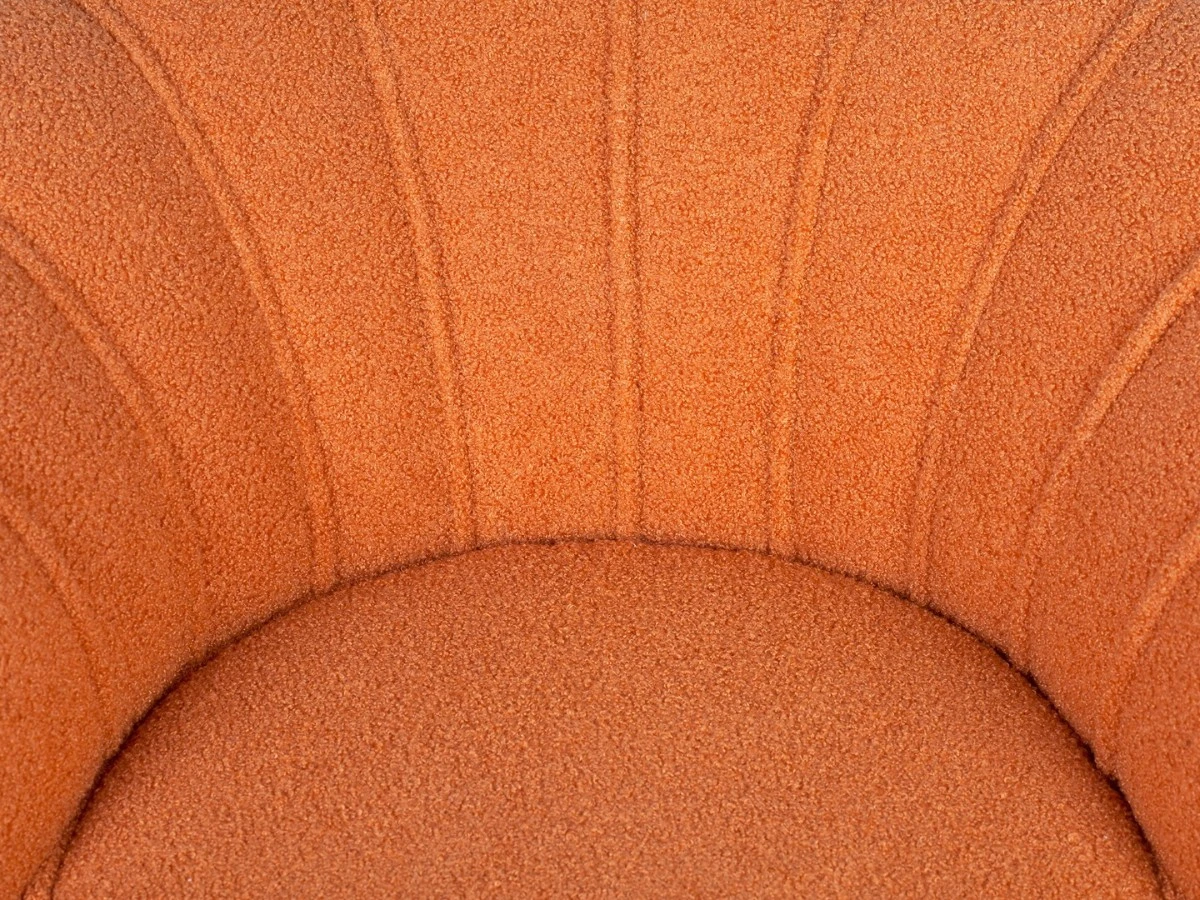 Низкое кресло ракушка Pearl Orange Boucle 970534  - фото 6
