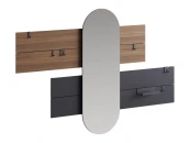 Вешалка Stripe L горизонтальная с зеркалом 60*160 см