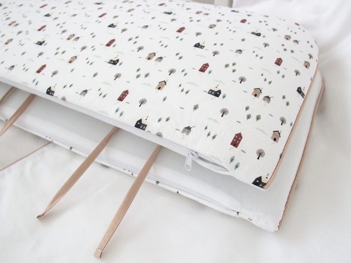 Мягкие бортики для кроватки KIDI soft Домики 972488  - фото 5