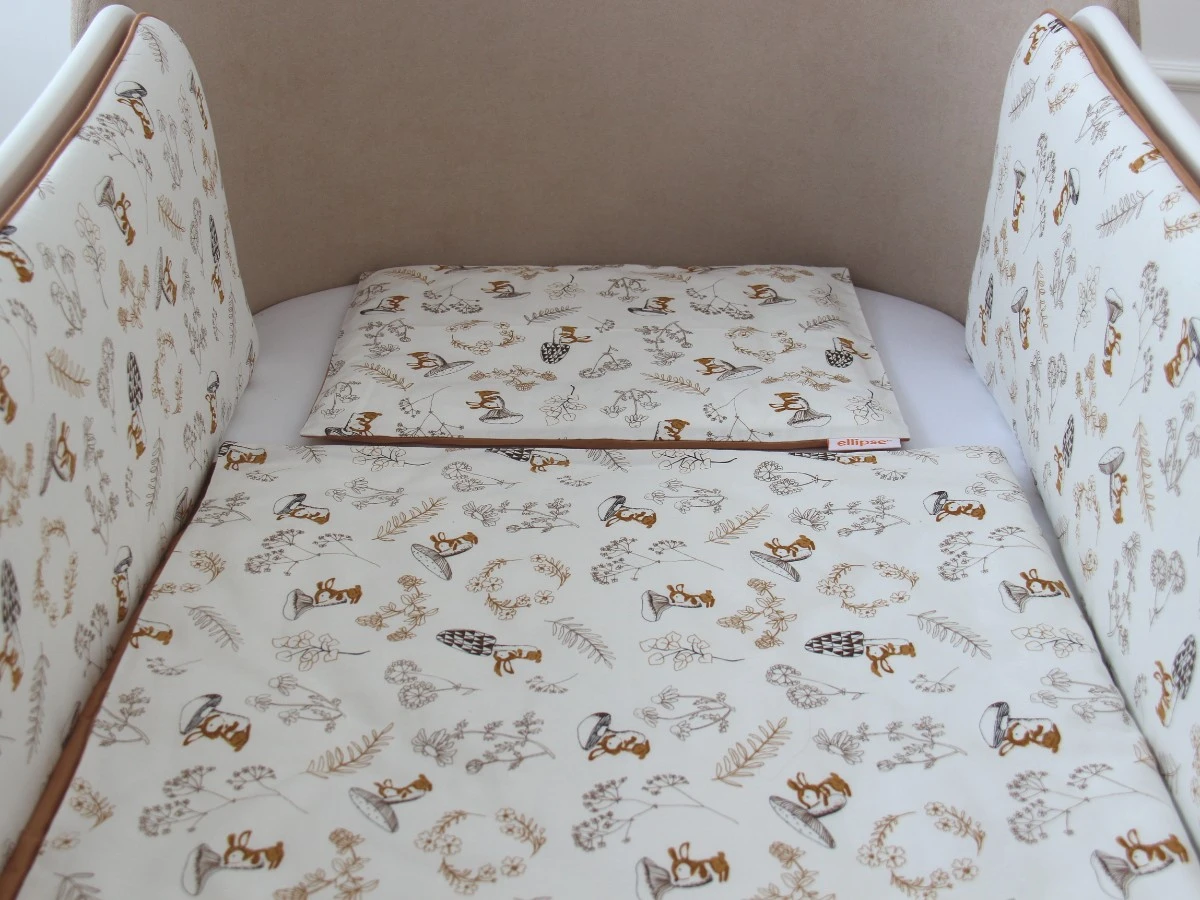 Мягкие бортики для кроватки KIDI soft Зайчики с грибами 972520  - фото 2