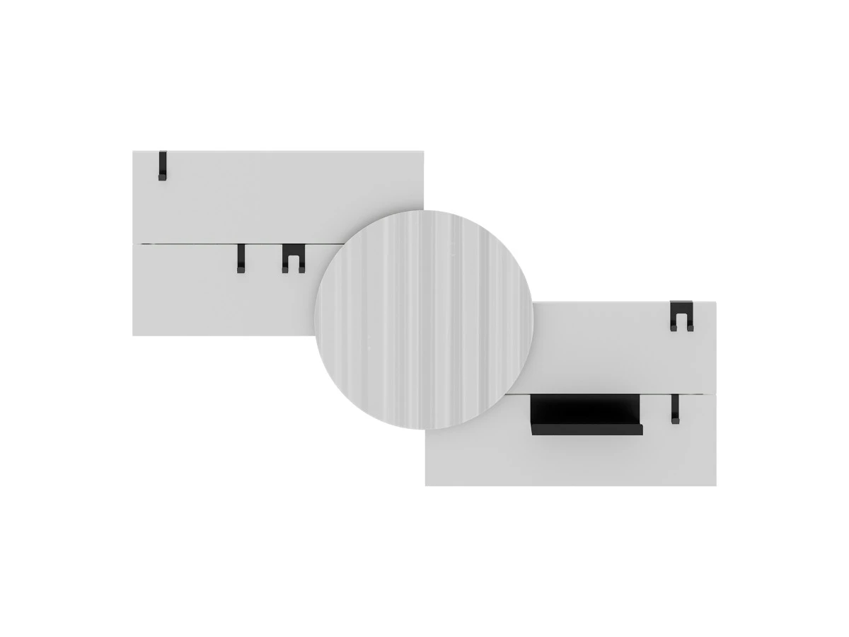 Вешалка Stripe M горизонтальная с зеркалом D 60 см 972532