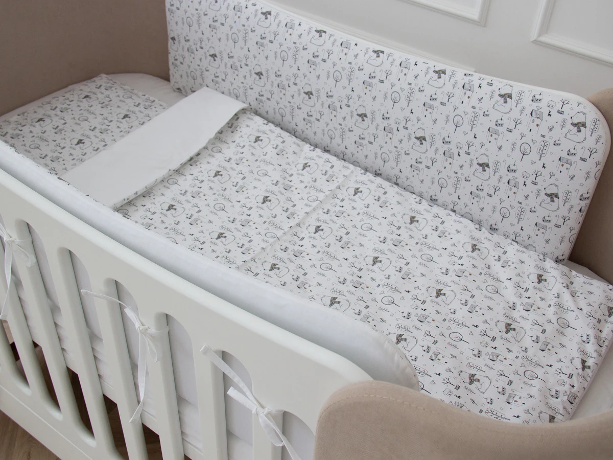 Мягкие бортики для кроватки KIDI soft Зверушки 972543  - фото 2