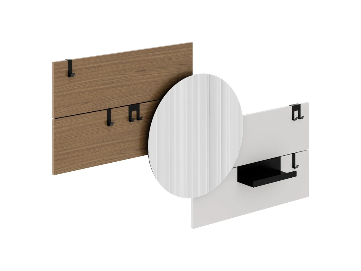 Вешалка Stripe M горизонтальная с зеркалом D 60 см 972545