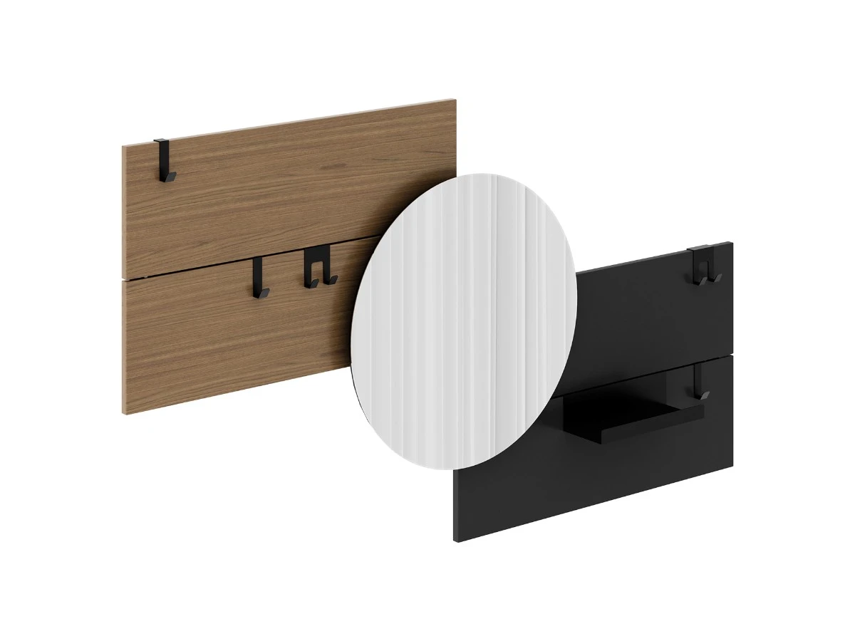 Вешалка Stripe M горизонтальная с зеркалом D 60 см 972550