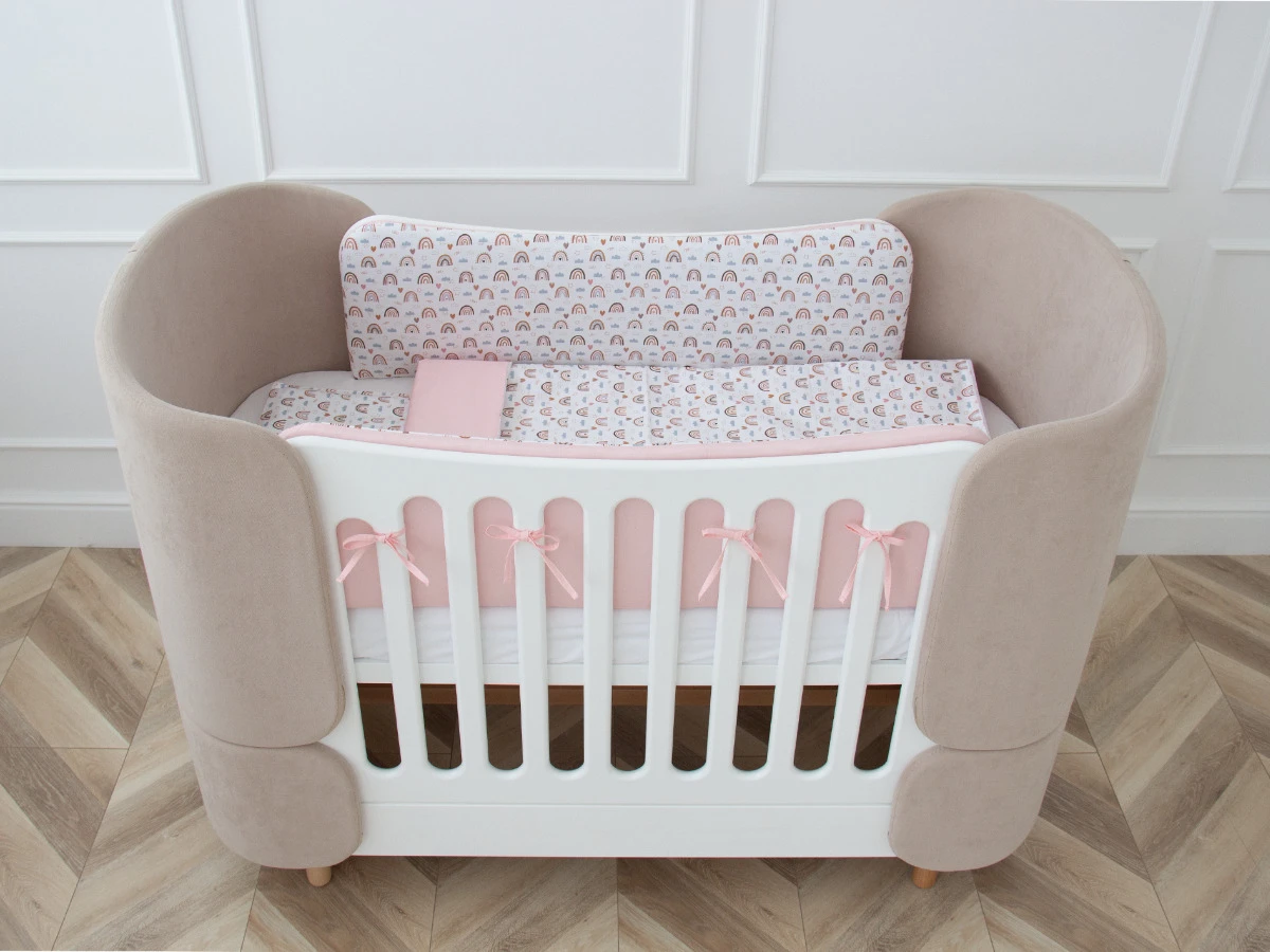 Мягкие бортики для кроватки KIDI soft Милая радуга 972556  - фото 5