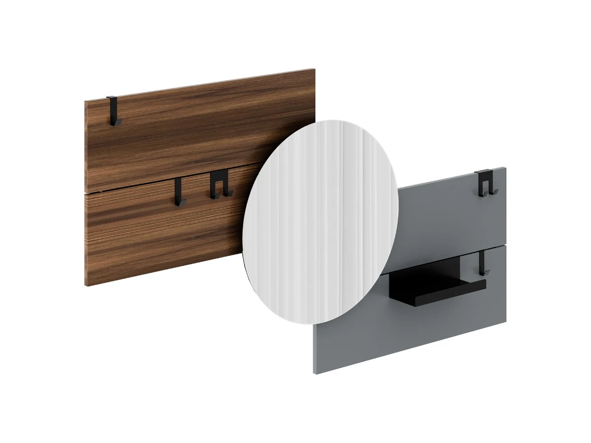 Вешалка Stripe M горизонтальная с зеркалом D 60 см 972564