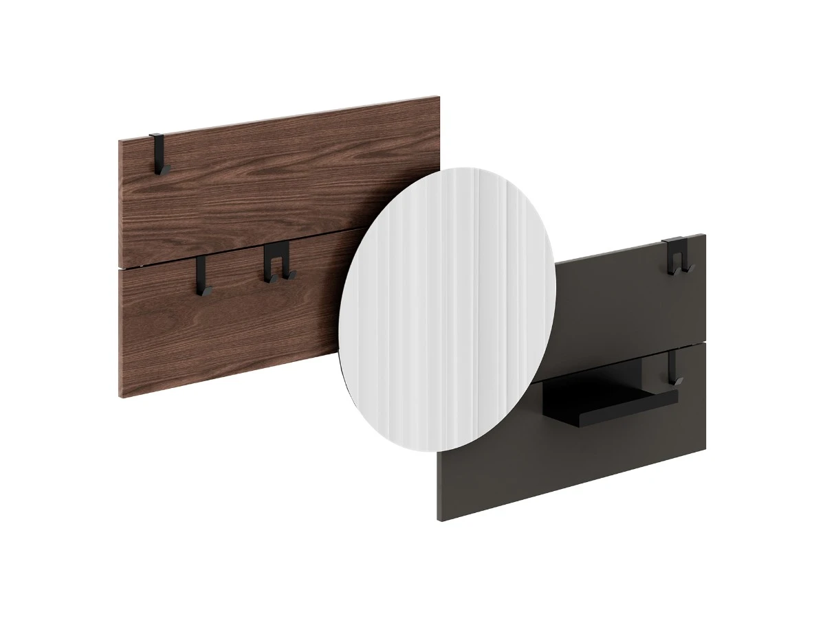Вешалка Stripe M горизонтальная с зеркалом D 60 см 972568