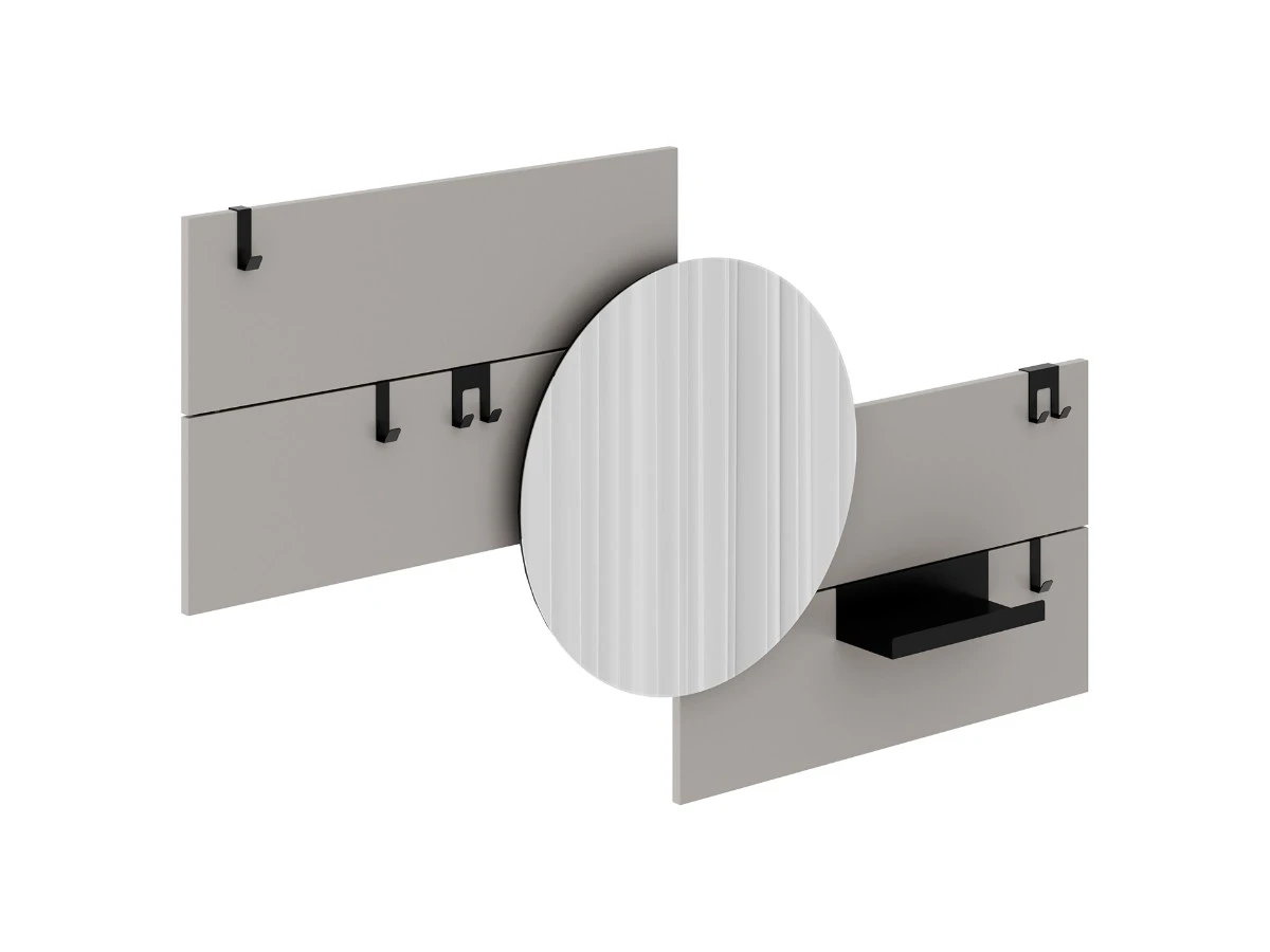 Вешалка Stripe M горизонтальная с зеркалом D 60 см 972596