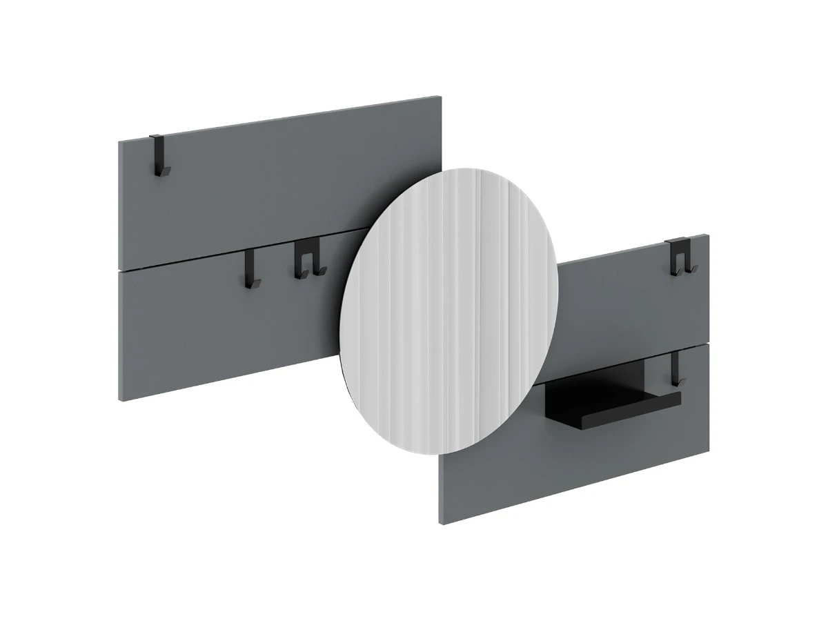 Вешалка Stripe M горизонтальная с зеркалом D 60 см 972603