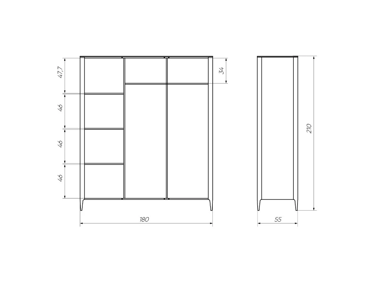 Шкаф Type 3-х створчатый 972745  - фото 6