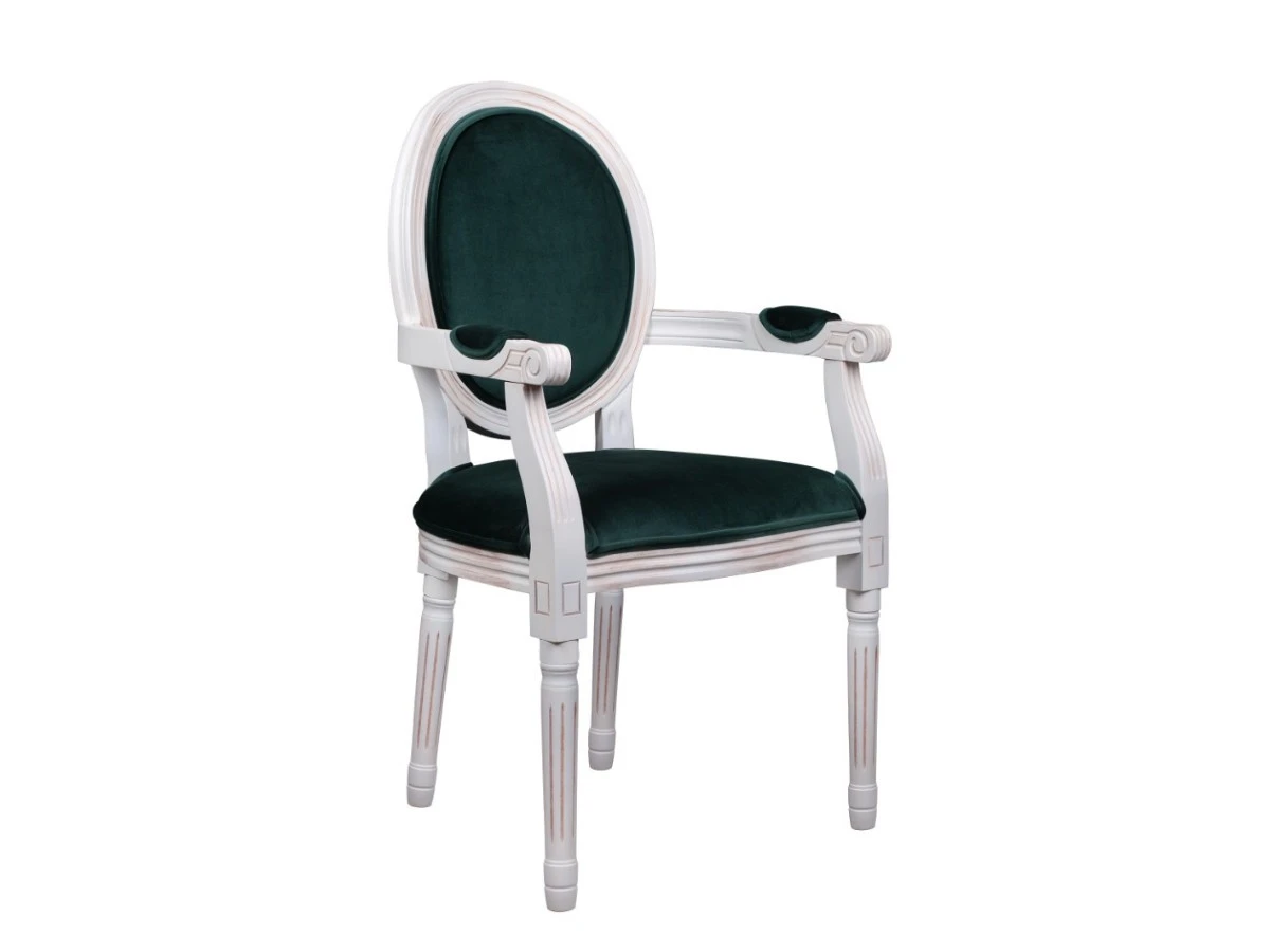Мягкий стул с подлокотниками Volker Arm Green 974631