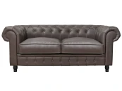Диван из коричневой кожи Chesterfield Brown Leather 2S