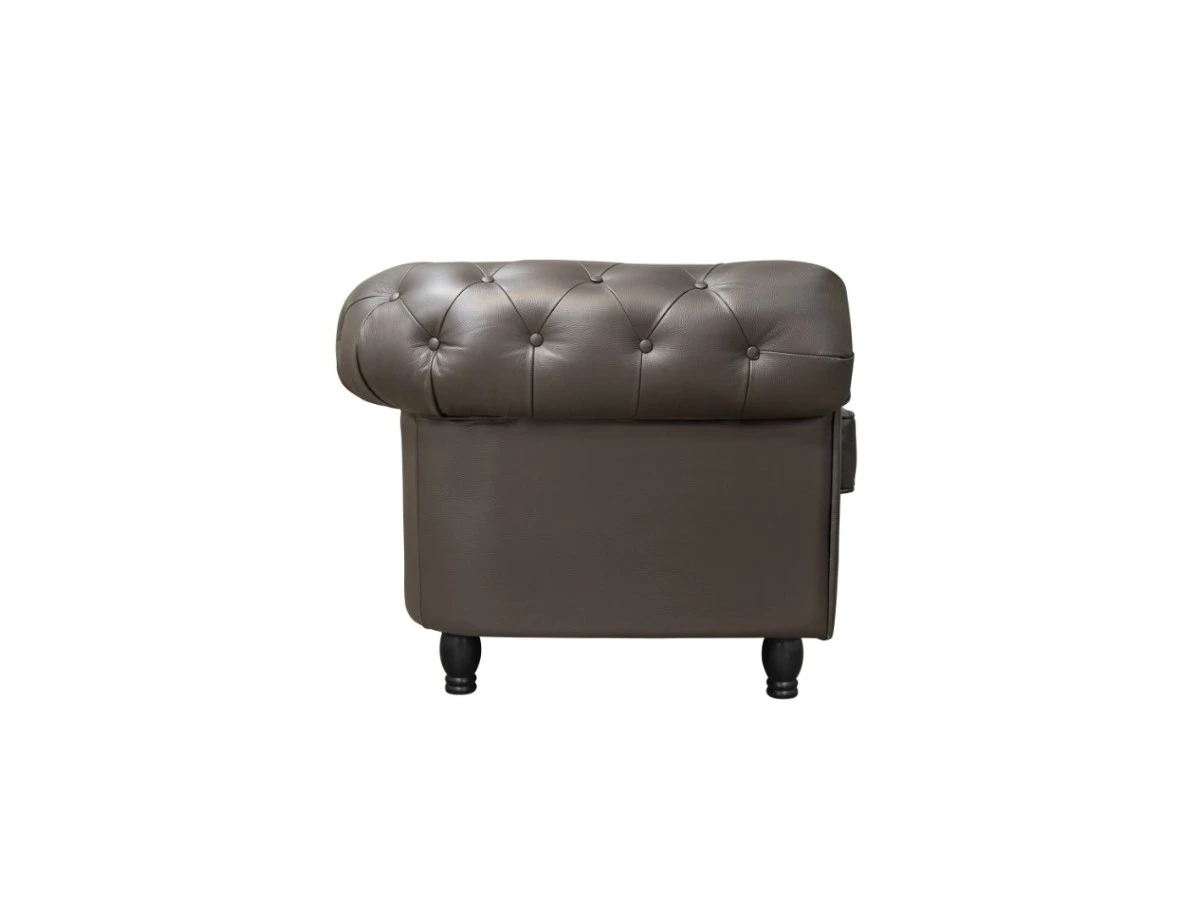 Диван из коричневой кожи Chesterfield Brown Leather 2S 974664  - фото 3