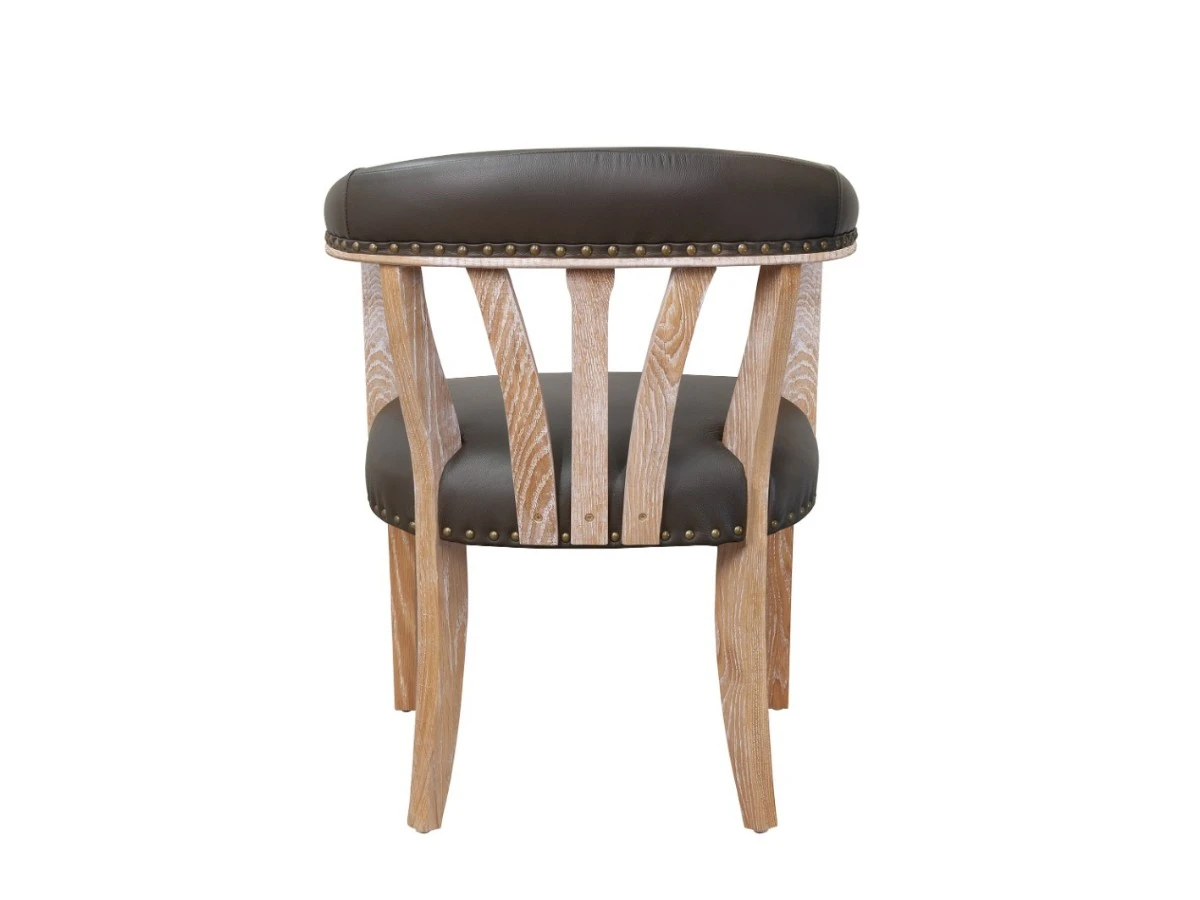 Стул в стиле ретро Tanner Genuine Brown Leather 974734  - фото 4