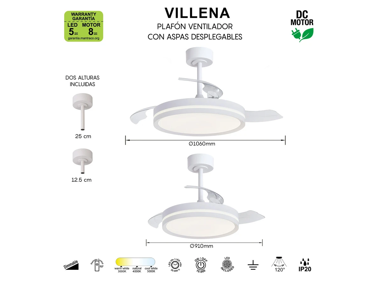 Люстра потолочная-вентилятор VILLENA 990554  - фото 7