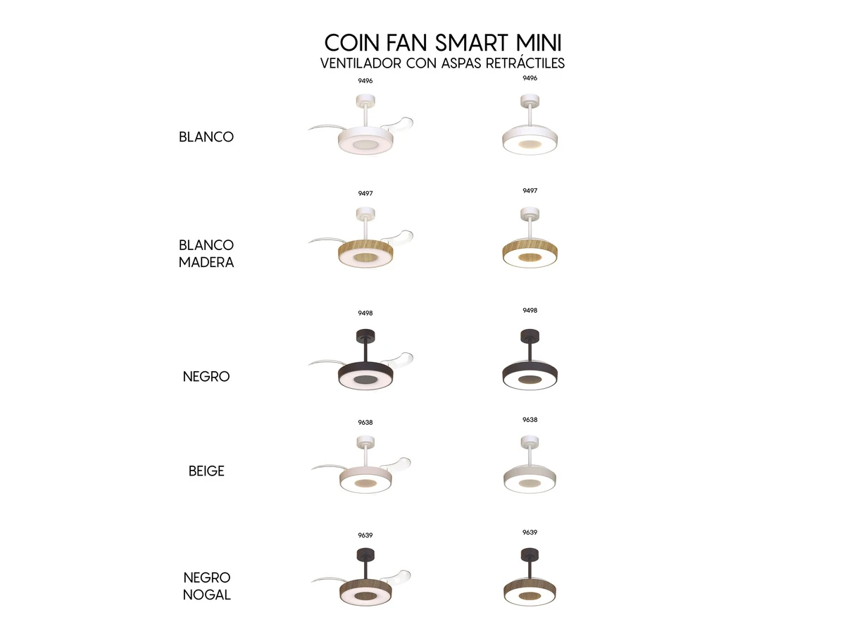 Люстра потолочная-вентилятор COIN FAN MINI SMART 990789
