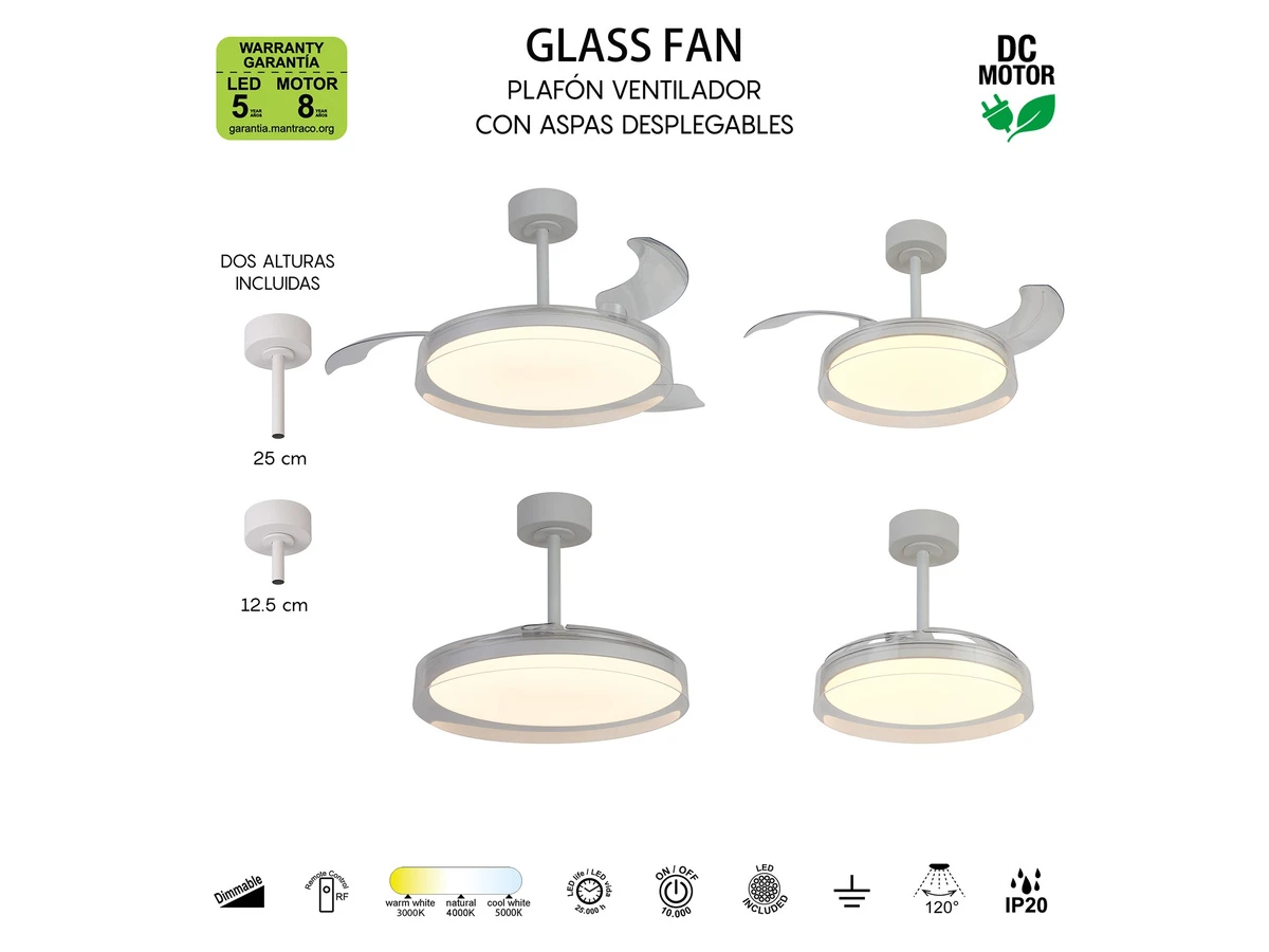 Люстра потолочная-вентилятор GLASS FAN 991034  - фото 8