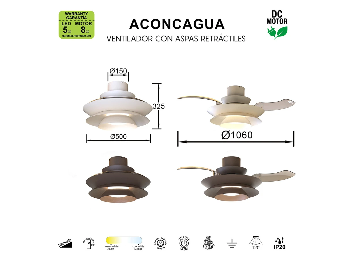 Люстра потолочная-вентилятор ACONCAGUA 991097  - фото 7