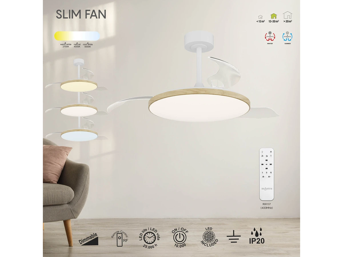 Люстра-вентилятор SLIM FAN MANTRA 991221  - фото 6