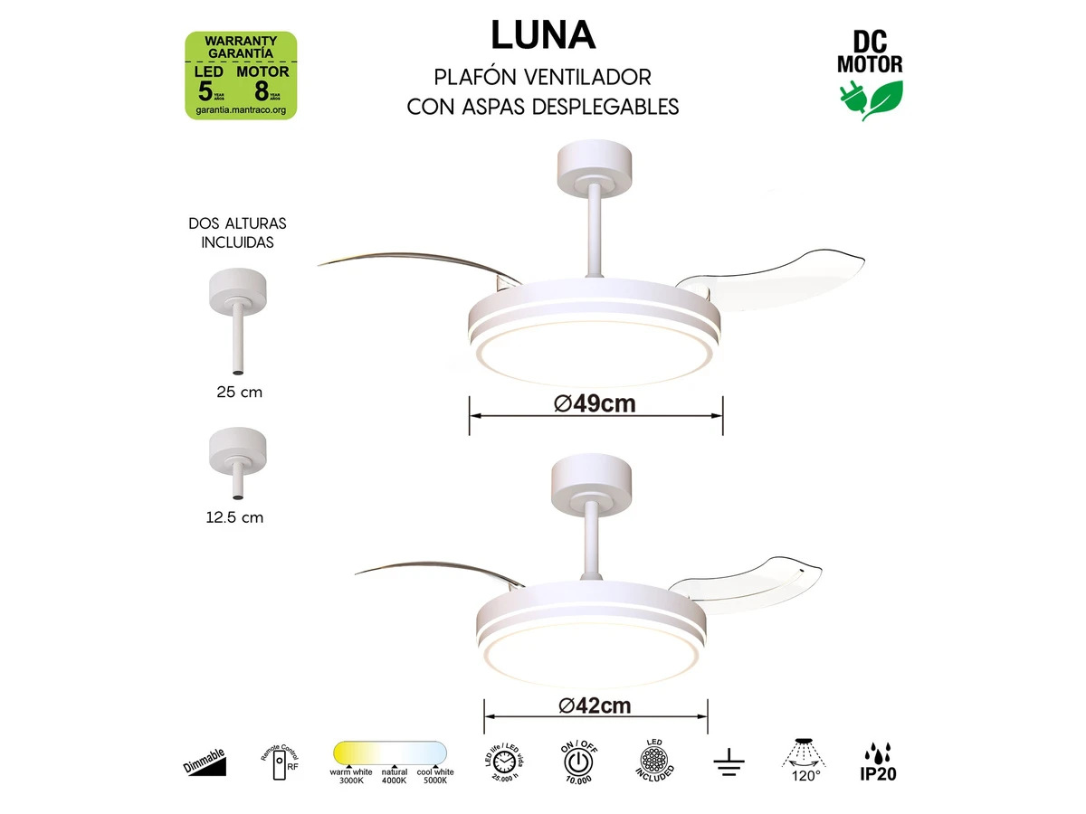 Люстра потолочная-вентилятор LUNA 991381