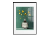 Постер Flowers amp striped vase