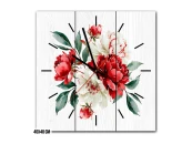 Настенные часы Букет пионов, 40x40 см