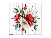 Настенные часы Букет пионов, 50x50 см