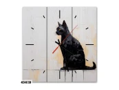Настенные часы Черный кот, 40x40 см