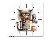 Настенные часы Кот Доброе утро №1, 40x40 см