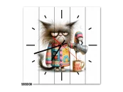 Настенные часы Кот Доброе утро №1, 50x50 см