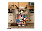 Настенные часы Кот Доброе утро №2, 50x50 см