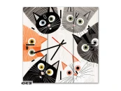 Настенные часы Котики, 40x40 см