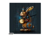Настенные часы Механический заяц, 50x50 см