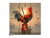 Настенные часы Петух на рассвете, 40x40 см
