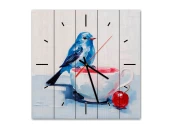 Настенные часы Птичка на чашке, 50x50 см