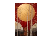 Картина на холсте Красный закат №7, 30x40 см