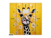 Настенные часы Жираф в очках, 50x50 см
