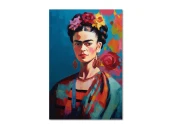 Картина на холсте Фрида в цветах, 30x40 см