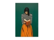 Картина на холсте Девушка с книгой, 40x60 см